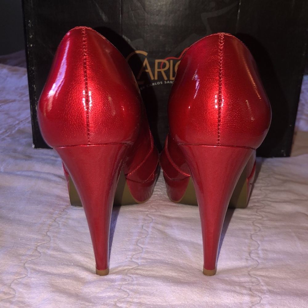 Ruby Red heels. 🔥 - Picture 5 of 6